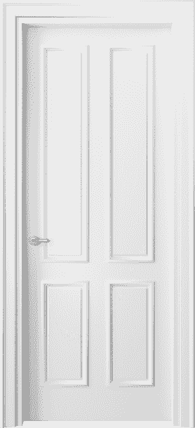 Дверь межкомнатная 8131 МБЛ . Цвет Матовый белоснежный. Материал Гладкая эмаль. Коллекция Paris. Картинка.