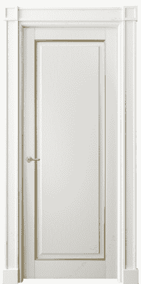 Дверь межкомнатная 6301 БСРП. Цвет Бук серый с позолотой. Материал  Массив бука эмаль с патиной. Коллекция Toscana Plano. Картинка.