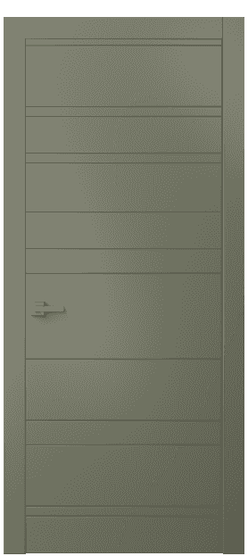 Дверь межкомнатная 8055 МОТ . Цвет Матовый оливковый тёмный. Материал Гладкая эмаль. Коллекция Linea. Картинка.