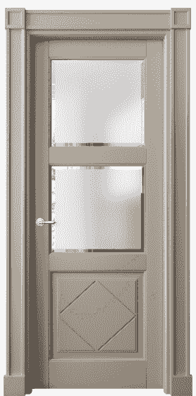 Дверь межкомнатная 6348 ББСК САТ Ф. Цвет Бук бисквитный. Материал Массив бука эмаль. Коллекция Toscana Rombo. Картинка.