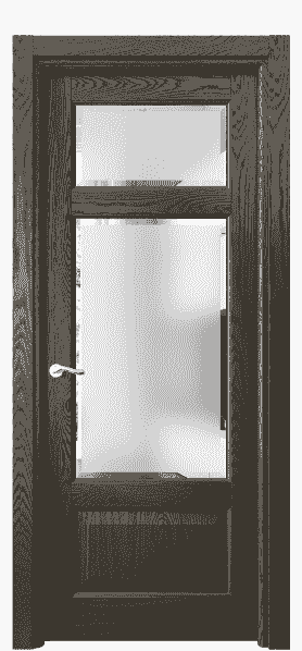 Дверь межкомнатная 0720 ДСЕ.Б Сатинированное стекло с фацетом. Цвет Дуб серый брашированный. Материал Массив дуба брашированный. Коллекция Lignum. Картинка.