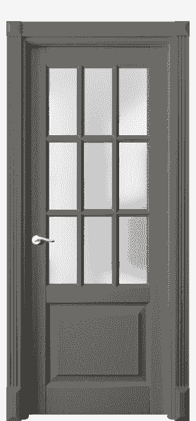 Дверь межкомнатная 0748 ДКЛС САТ. Цвет Дуб классический серый. Материал Массив дуба эмаль. Коллекция Lignum. Картинка.