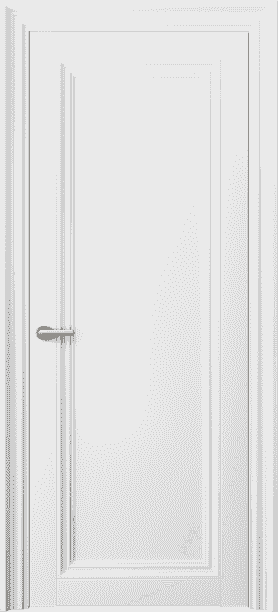 Дверь межкомнатная 2501 БШ . Цвет Белый шёлк. Материал Ciplex ламинатин. Коллекция Centro. Картинка.