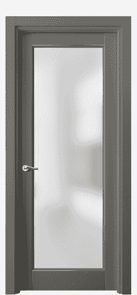 Дверь межкомнатная 0700 БКЛСП САТ. Цвет Бук классический серый с позолотой. Материал  Массив бука эмаль с патиной. Коллекция Lignum. Картинка.