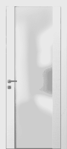 Дверь межкомнатная 4034 ТБЛ Матовый триплекс. Цвет Таеда белый. Материал Таеда эмаль. Коллекция Avant. Картинка.