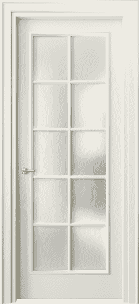 Дверь межкомнатная 8102 ММБ САТ. Цвет Матовый молочно-белый. Материал Гладкая эмаль. Коллекция Paris. Картинка.