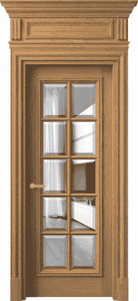 Дверь межкомнатная 7310 ДПШ.М ДВ ЗЕР Ф. Цвет Дуб пшеничный матовый. Материал Массив дуба матовый. Коллекция Antique. Картинка.