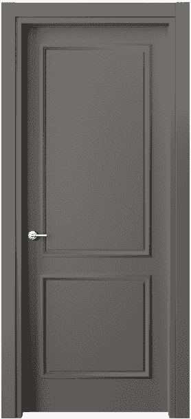 Дверь межкомнатная 8121 МКЛС. Цвет Матовый классический серый. Материал Гладкая эмаль. Коллекция Paris. Картинка.