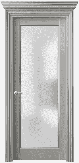 Дверь межкомнатная 6202 БНСРС САТ. Цвет Бук нейтральный серый с серебром. Материал  Массив бука эмаль с патиной. Коллекция Royal. Картинка.