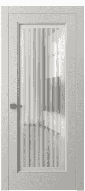 Дверь межкомнатная 8300 МОС. Цвет Матовый облачно-серый. Материал Гладкая эмаль. Коллекция Linea. Картинка.