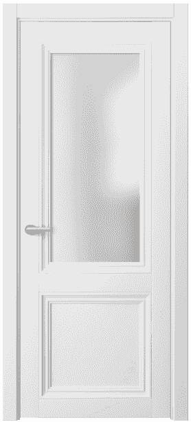 Дверь межкомнатная 2524 МБЛ САТ. Цвет Матовый белоснежный. Материал Гладкая эмаль. Коллекция Centro. Картинка.