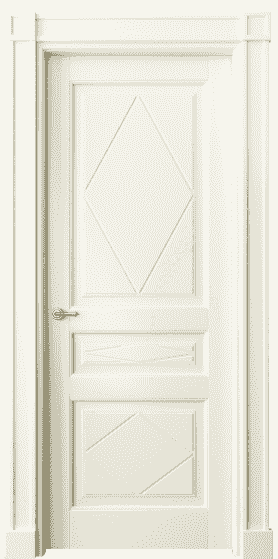 Дверь межкомнатная 6345 МБМ . Цвет Бук молочно-белый. Материал Массив бука эмаль. Коллекция Toscana Rombo. Картинка.