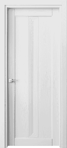 Дверь межкомнатная 6121 ДБС . Цвет Дуб белоснежный. Материал Массив дуба эмаль. Коллекция Ego. Картинка.