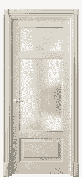 Дверь межкомнатная 0720 БМЦС САТ. Цвет Бук марципановый с серебром. Материал  Массив бука эмаль с патиной. Коллекция Lignum. Картинка.