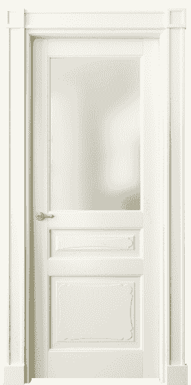 Дверь межкомнатная 6324 МБМ САТ. Цвет Бук молочно-белый. Материал Массив бука эмаль. Коллекция Toscana Elegante. Картинка.