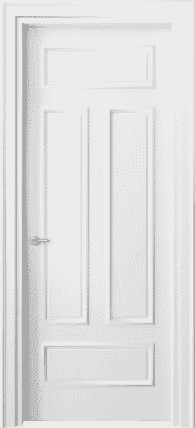 Дверь межкомнатная 8143 МБЛ . Цвет Матовый белоснежный. Материал Гладкая эмаль. Коллекция Paris. Картинка.