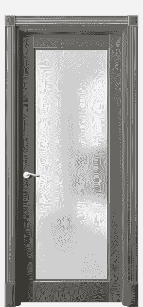 Дверь межкомнатная 0700 БКЛСС САТ. Цвет Бук классический серый с серебром. Материал  Массив бука эмаль с патиной. Коллекция Lignum. Картинка.