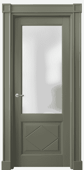 Дверь межкомнатная 6342 БОТ САТ. Цвет Бук оливковый тёмный. Материал Массив бука эмаль. Коллекция Toscana Rombo. Картинка.