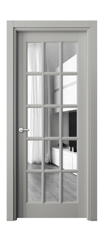 Межкомнатная дверь Toscana Grigliato 6311 Бук нейтральный серый Двустороннее зеркало, триплекс, 6 мм Цена 110599 ₽ | Volhovec