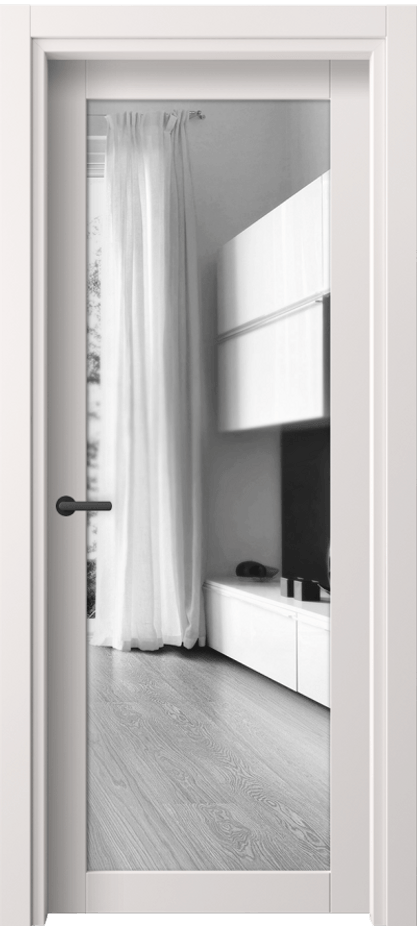 Межкомнатная дверь Neo 2102 ПЭТ кремово-серый Двустороннее зеркало, триплекс, 6 мм Цена 171020 AMD | Volhovec