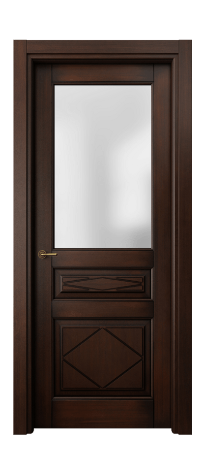 Межкомнатная дверь Тоскана Ромбо 6344 Бук тёмный с патиной Сатинированное стекло Цена 116799 ₽ | Volhovec