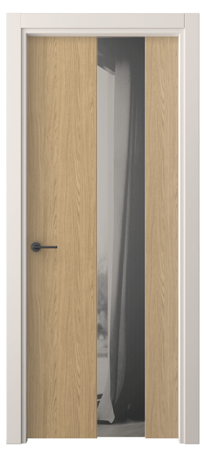 Межкомнатная дверь Freedom 4226 Жемчужный дуб Двустороннее серое зеркало, триплекс, 8 мм  Цена 40299 ₽ | Volhovec