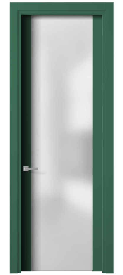 Межкомнатная дверь Planum 4114 Матовый белоснежный Сатинированное стекло Цена 57999 ₽ | Volhovec