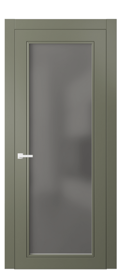 Дверь межкомнатная Neo Classic 8000 Матовый оливковый тёмный Сатинированное серое стекло, триплекс Гладкий компланарный наличник МОТ Цена 403010 AMD Наличники уже входят в базовый комплект. Фабрика дверей Волховец 8 (800) 551 43 19 Межкомнатная дверь Neo Classic 8000 Матовый оливковый тёмный Сатинированное серое стекло, триплекс Цена 403010 AMD | Volhovec