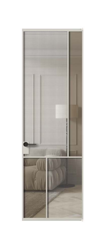 Дверь межкомнатная Mosaic АЛПЛ041.21 Алюминий тёплый серый Декоративное стекло с сеткой "Mesh silver", триплекс, 6 мм + Прозрачное бронзовое стекло, триплекс, 6 мм Без короба АТСР Цена 132572 Стоимость комплекта двери включает:
1. Полотно (600/650/700/750/800/850/900/950*2000-2400 мм).
2. Короб
3. Комплект фурнитуры (2 торцевые петли и магнитный замок с ответной планкой). Фабрика дверей Волховец 8 (800) 551 43 19 Межкомнатная дверь Mosaic АЛПЛ041.21 Алюминий тёплый серый Декоративное стекло с сеткой "Mesh silver", триплекс, 6 мм + Прозрачное бронзовое стекло, триплекс, 6 мм Цена 132572 ₽ | Volhovec