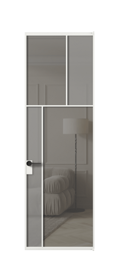 Дверь межкомнатная Mosaic АЛПЛ041.22 Алюминий белоснежный Сатинированное серое стекло, триплекс, 6 мм + Прозрачное серое стекло, триплекс Без короба АБЛ Цена 165870 Стоимость комплекта двери включает:
1. Полотно (600/650/700/750/800/850/900/950*2000-2400 мм).
2. Короб
3. Комплект фурнитуры (2 торцевые петли и магнитный замок с ответной планкой). Фабрика дверей Волховец 8 (800) 551 43 19 Межкомнатная дверь Mosaic АЛПЛ041.22 Алюминий белоснежный Сатинированное серое стекло, триплекс, 6 мм + Прозрачное серое стекло, триплекс Цена 165870 ₽ | Volhovec