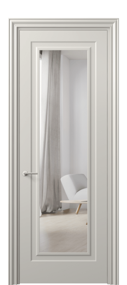 Межкомнатная дверь Mascot 8403 Матовый облачно-серый Двустороннее зеркало, триплекс Цена 77699 ₽ | Volhovec