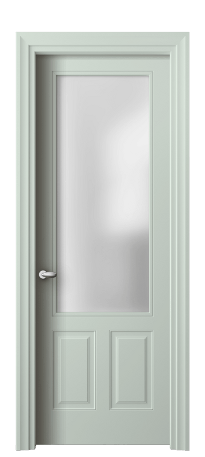 Дверь межкомнатная Esse 8522 Матовый белоснежный Сатинированное стекло Фигурный универсальный наличник МБЛ Цена 13954950 so'm Наличники уже входят в базовый комплект. Фабрика дверей Волховец 8 (800) 551 43 19 Межкомнатная дверь Esse 8522 Матовый белоснежный Сатинированное стекло Цена 13954950 so'm | Volhovec