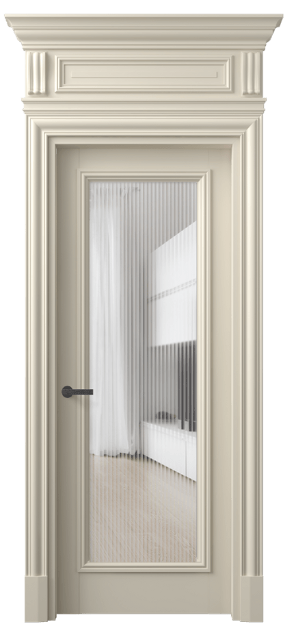 Межкомнатная дверь Antique 7300 Бук бежево-серый Рифлёное стекло "Moru", триплекс, 8 мм Цена 128983 ₽ | Volhovec
