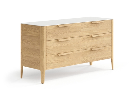 Мебель Комод Piega 6 ящиков. Цвет Дуб соломенный матовый. Материал Массив дуба матовый. Коллекция Комод Piega 6 ящиков. Картинка.