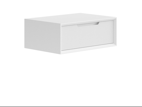 Мебель Тумба подвесная прикроватная Velvet 1 ящик. Цвет Матовый светло-серый. Материал Гладкая эмаль. Коллекция Тумба подвесная прикроватная Velvet 1 ящик. Картинка.