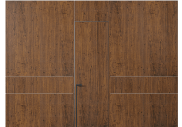 Панели для отделки стен Стеновая панель в древесной отделке Орех медный матовый. Цвет Орех медный матовый. Материал Шпон Naturwood. Коллекция Древесные отделки. Картинка.