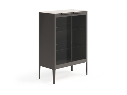 Мебель Витрина Piega. Цвет Матовый антрацит. Материал Гладкая эмаль. Коллекция Витрина Piega. Картинка.