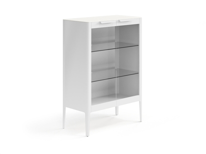 Мебель Витрина Piega. Цвет Матовый белоснежный. Материал Гладкая эмаль. Коллекция Витрина Piega. Картинка.