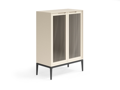 Мебель Витрина Velvet. Цвет Матовый светло-бежевый. Материал Гладкая эмаль. Коллекция Витрина Velvet. Картинка.