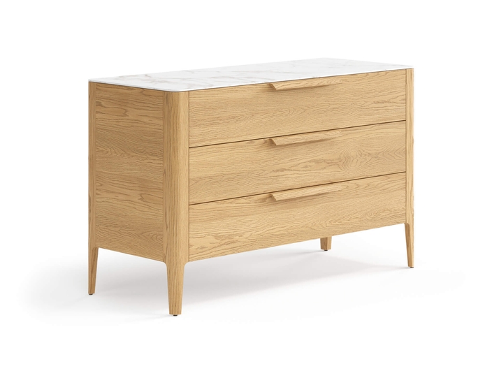 Мебель Комод Piega 3 ящика. Цвет Дуб пшеничный матовый. Материал Массив дуба матовый. Коллекция Комод Piega 3 ящика. Картинка.