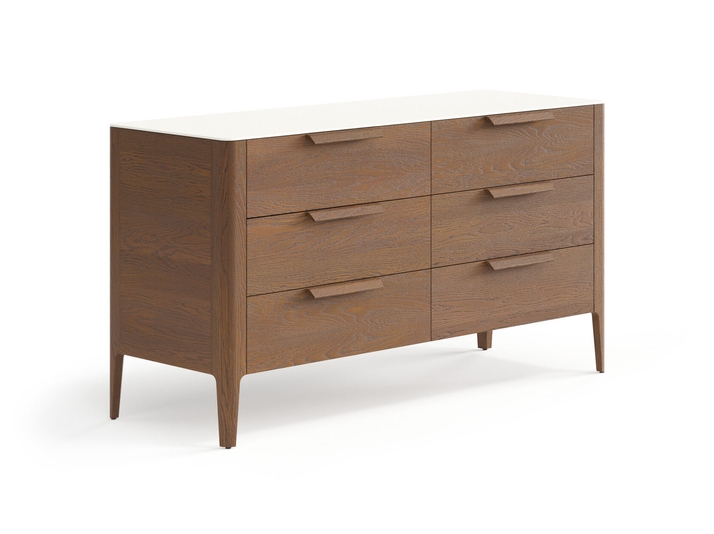 Мебель Комод Piega 6 ящиков. Цвет Дуб каштановый матовый. Материал Массив дуба матовый. Коллекция Комод Piega 6 ящиков. Картинка.