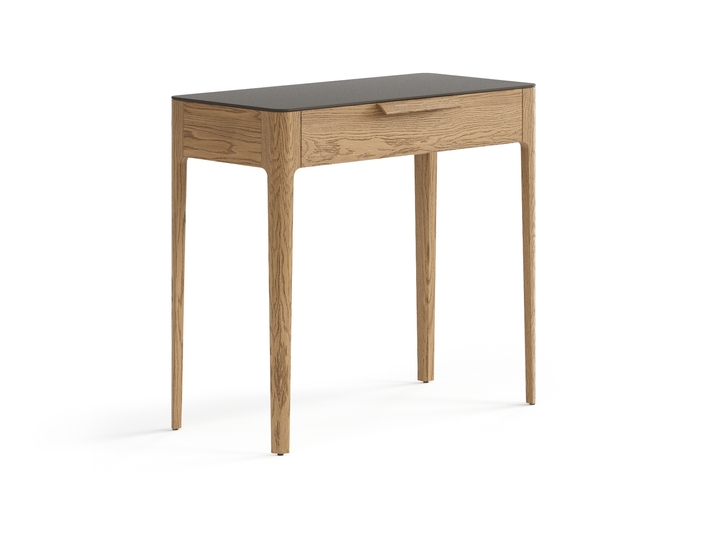 Мебель Консоль Piega 1 ящик. Цвет Дуб мускатный матовый. Материал Массив дуба матовый. Коллекция Консоль Piega 1 ящик. Картинка.