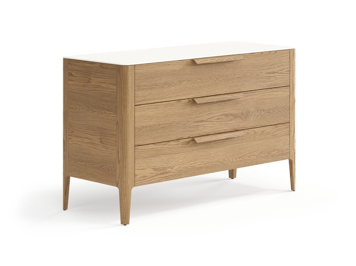 Мебель Комод Пьега 3 ящика. Цвет Дуб мускатный матовый. Материал Массив дуба матовый. Коллекция Комод Пьега 3 ящика. Картинка.