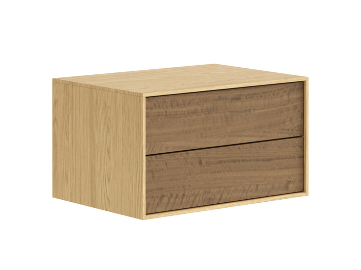 Мебель Тумба подвесная прикроватная Module 2 ящика. Цвет Ванильный дуб. Материал Ламинатин. Коллекция Тумба подвесная прикроватная Module 2 ящика. Картинка.