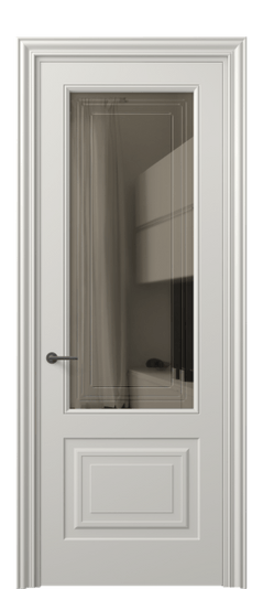 Дверь межкомнатная 8452 МТСР БР ГРА. Цвет Матовый тёплый серый. Материал Гладкая эмаль. Коллекция Mascot. Картинка.