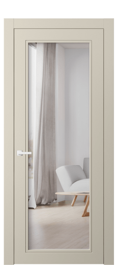 Дверь межкомнатная 8000 МБСР ДВ ЗЕР. Цвет Матовый бежево-серый. Материал Гладкая эмаль. Коллекция Neo Classic. Картинка.