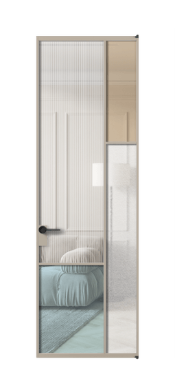 Межкомнатная дверь АЛПЛ041.12 АБСК 4 стекла. Цвет Алюминий бисквитный. Материал Алюминий в эмали. Коллекция Mosaic. Фото. Дверь межкомнатная АЛПЛ041.12 АБСК 4 стекла. Цвет Алюминий бисквитный. Материал Алюминий в эмали. Коллекция Mosaic. Картинка.