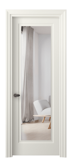 Дверь межкомнатная 8503 МЖМ ЗЕР. Цвет Матовый жемчужный. Материал Гладкая эмаль. Коллекция Esse. Картинка.