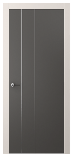 Дверь межкомнатная АКП 4203 ПЭГФ. Цвет ПЭТ графитовый. Материал ПЭТ. Коллекция Freedom. Картинка.