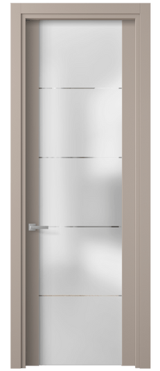 Дверь межкомнатная 4114 ПЭСК ГРА. Цвет ПЭТ серо-коричневый . Материал ПЭТ. Коллекция Planum. Картинка.